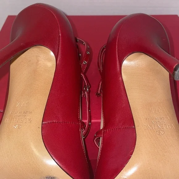 Valentino Garavan Ankle Strap Leather Hills - Picture 6 of 9